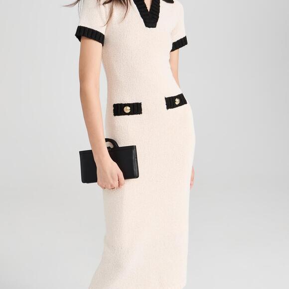 endless rose Crochet Knit Collared Dress - Picture 2 of 5